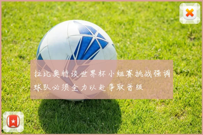 拉比奥特谈世界杯小组赛挑战强调球队必须全力以赴争取晋级